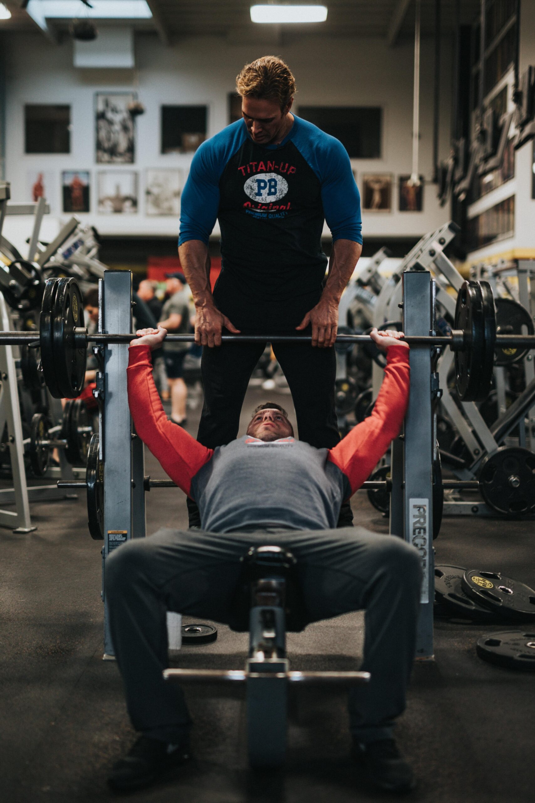 resistance training exercise in gymnasium